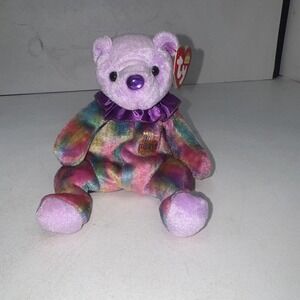 Ty Beanie Babies February Birthday Bear (2001 Retired) #4389 W/Tag Cover